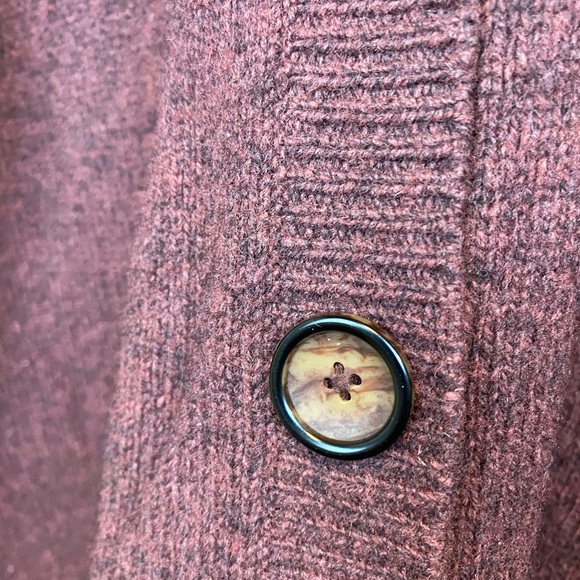 Y2K Woolrich Floral Embroidered Button Cardigan Cabernet Style Size 2XL - Picture 5 of 12